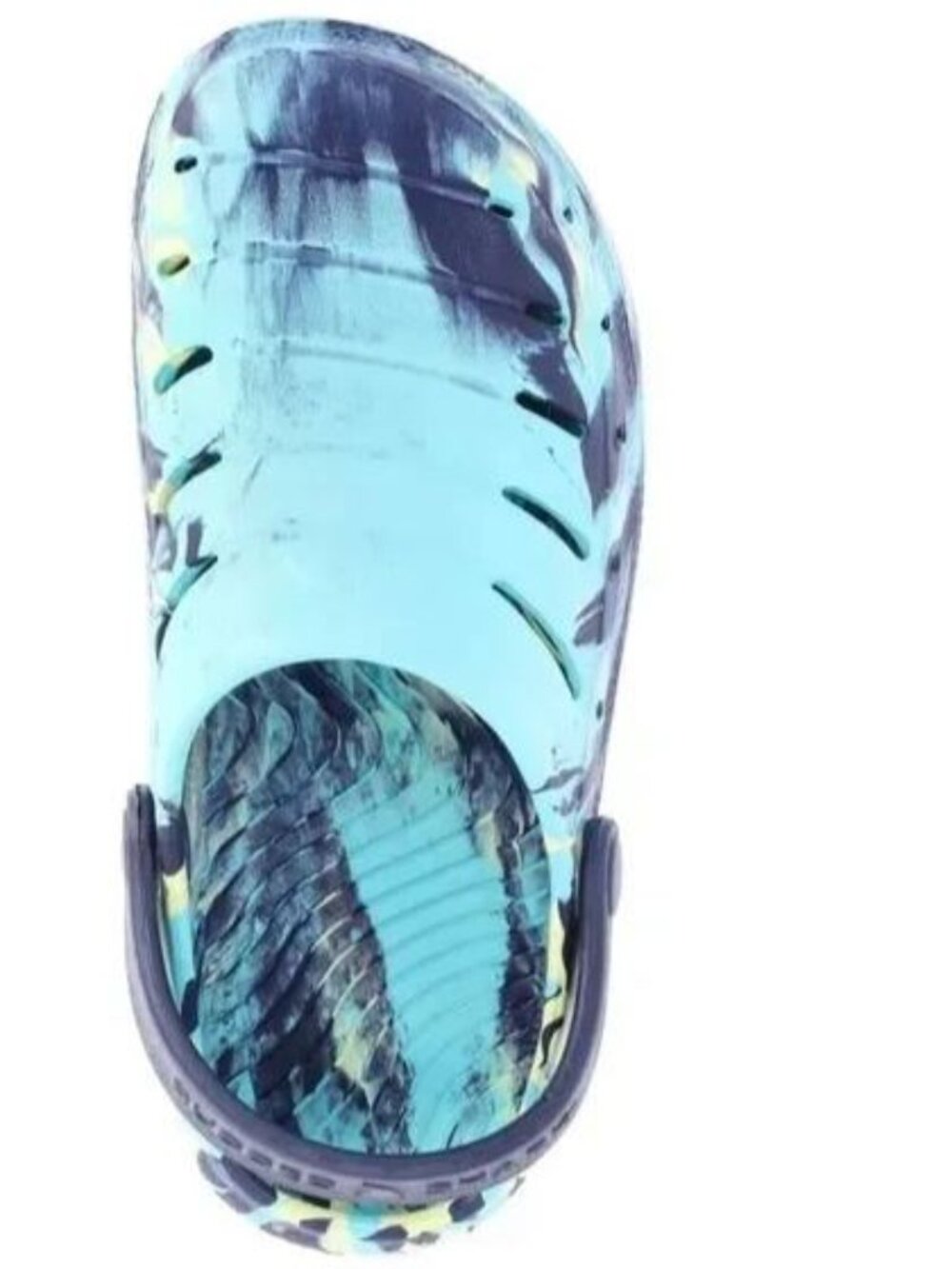 NIB Rugged Shark Toddler Boys Size 10 Clogs Sandals Teal Navy Swirl Water Shoe